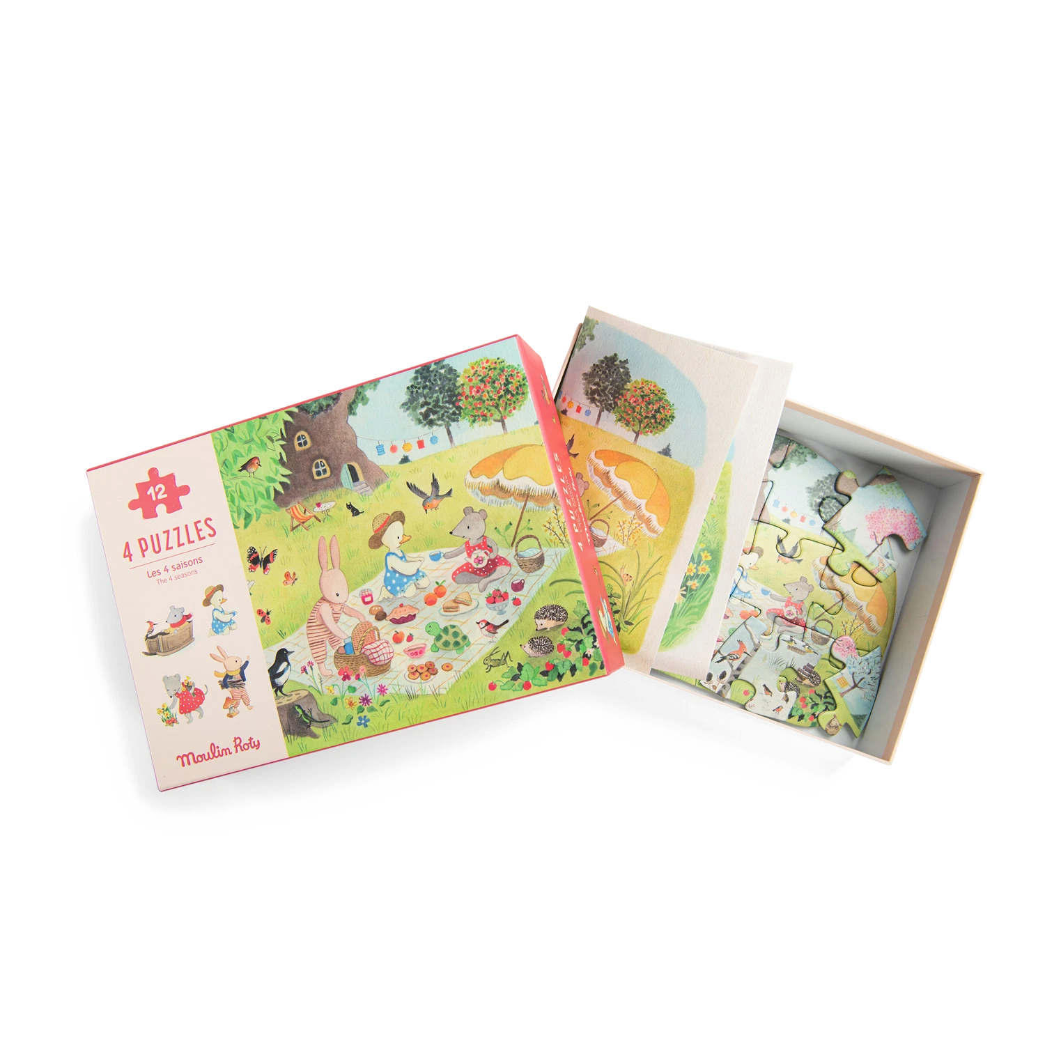 Moulin Roty 4 Mini Puzzles Des Saisons 12 Pièces 4 Moulin Roty 4 Mini Puzzles Des Saisons 12 Pièces – Image 2