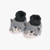 Moulin Roty Chaussons Chat Gris Clair Fernand