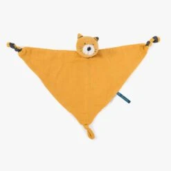 Moulin Roty Doudou Lange à Broder Chat Moutarde Lulu