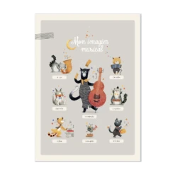 Moulin Roty Affiche Imagier Musical 50x70cm