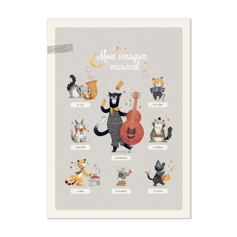 Moulin Roty Affiche Imagier Musical 50x70cm 3 Moulin Roty Affiche Imagier Musical 50x70cm