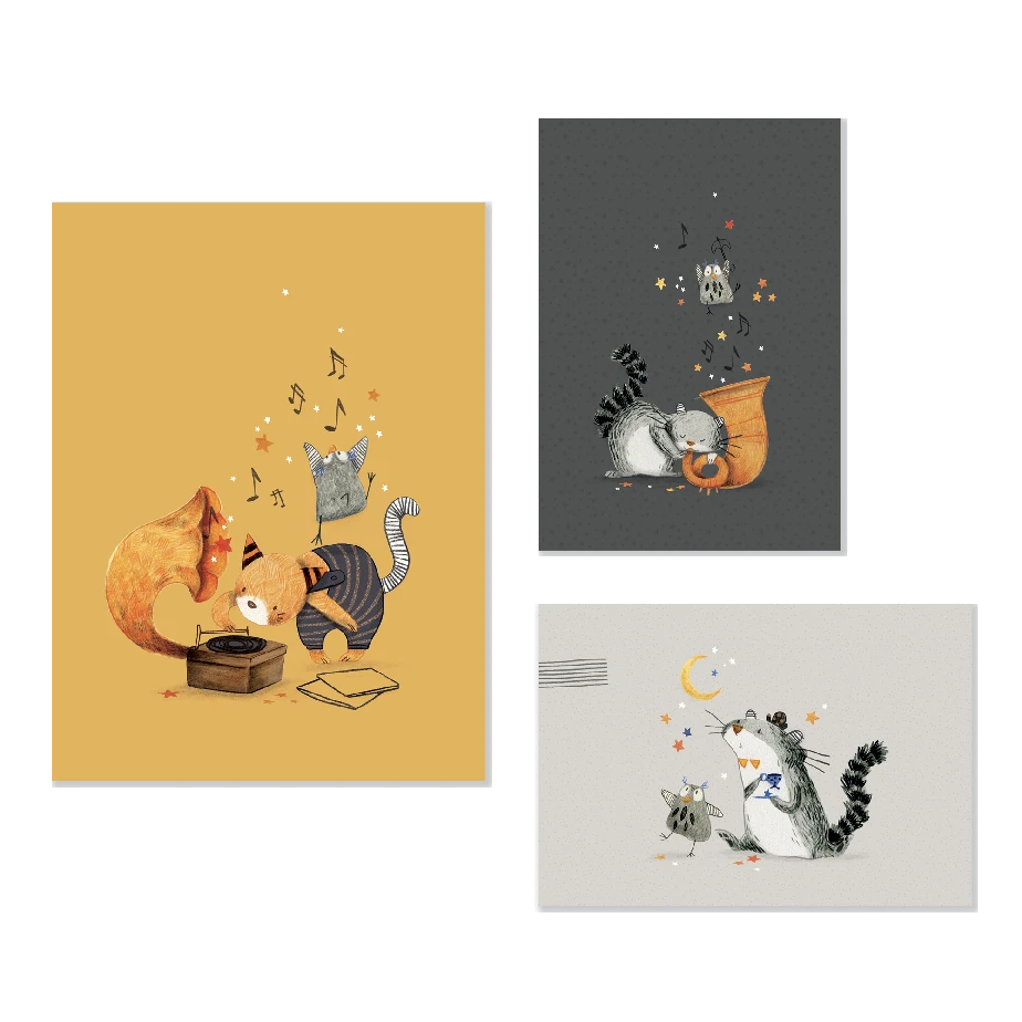 Moulin Roty Set De 3 Affiches 3 Moulin Roty Set De 3 Affiches