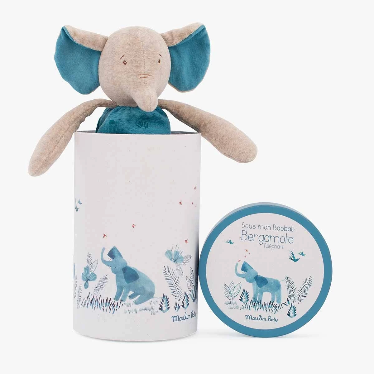 Moulin Roty Peluche Eléphant Bergamote 6 Moulin Roty Peluche Eléphant Bergamote – Image 4