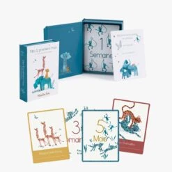 Moulin Roty Cartes Mes 12 Premiers Mois (30 Cartes) -Moulin Roty 669749 3 gris