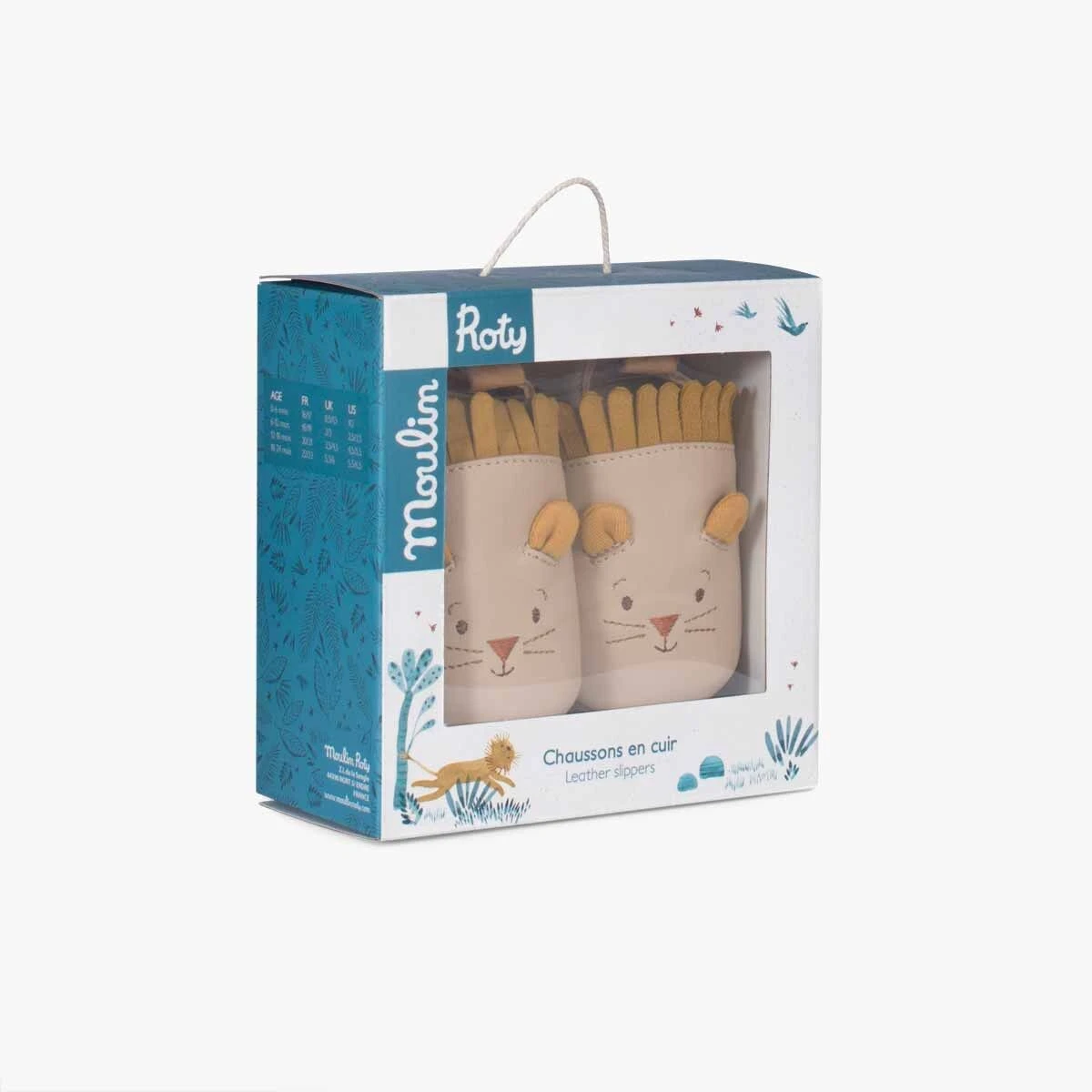 Moulin Roty Chaussons Cuir Lion Beige 18-24 Mois 8 Moulin Roty Chaussons Cuir Lion Beige 18-24 Mois – Image 6