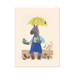 Moulin Roty Affiche Ane 30x40cm