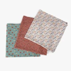 Moulin Roty Set De 3 Langes Imprimes (cerises/forêt/pommes) -Moulin Roty 675270 2