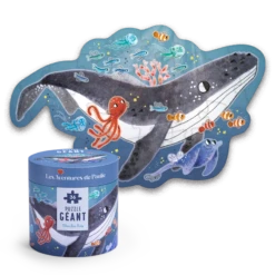 Moulin Roty Puzzle Géant Baleine 36 Pièces