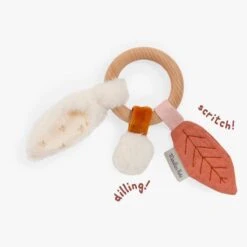 Moulin Roty Anneau-hochet Bois Lapin -Moulin Roty 715001 0 gris