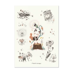 Moulin Roty Affiche Pissenlit Sauvage 50x70cm