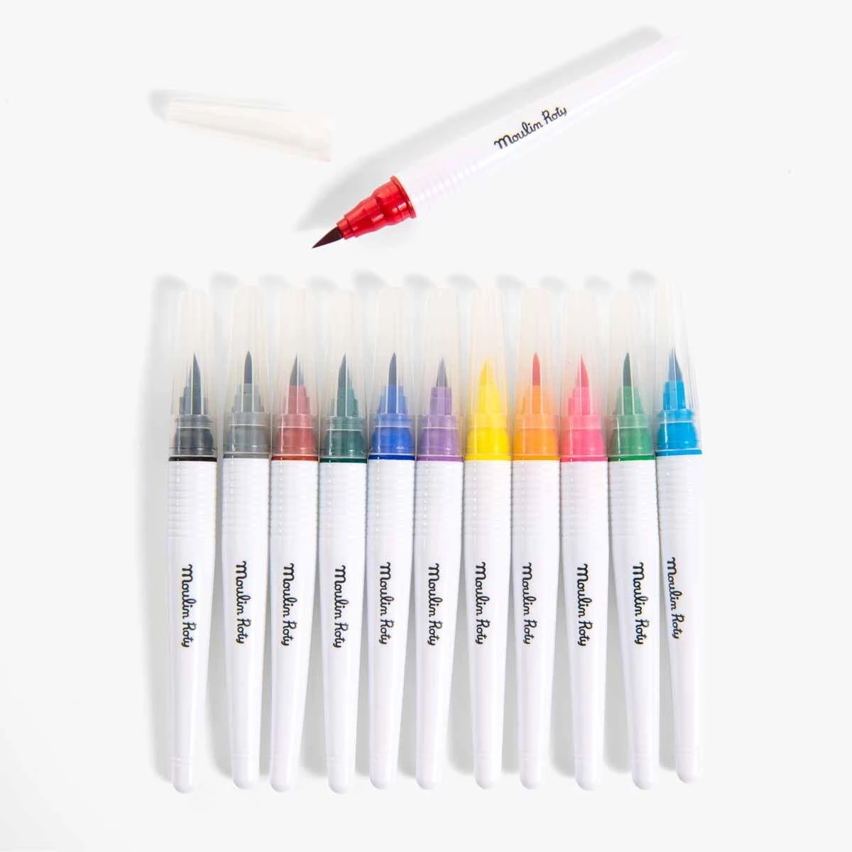 Moulin Roty 12 Gros Feutres Pinceaux 4 Moulin Roty 12 Gros Feutres Pinceaux – Image 2