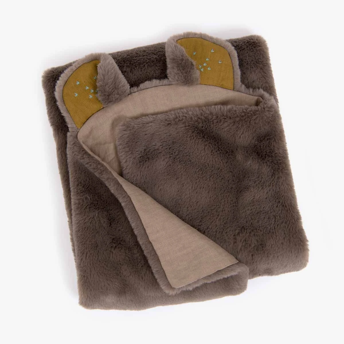 Moulin Roty Plaid Ours Gris 4 Moulin Roty Plaid Ours Gris – Image 2