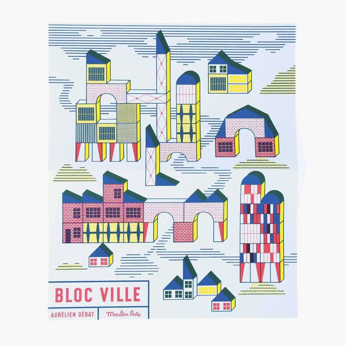 Moulin Roty Jeu De Construction En Bois Bloc Ville 9 Moulin Roty Jeu De Construction En Bois Bloc Ville – Image 7