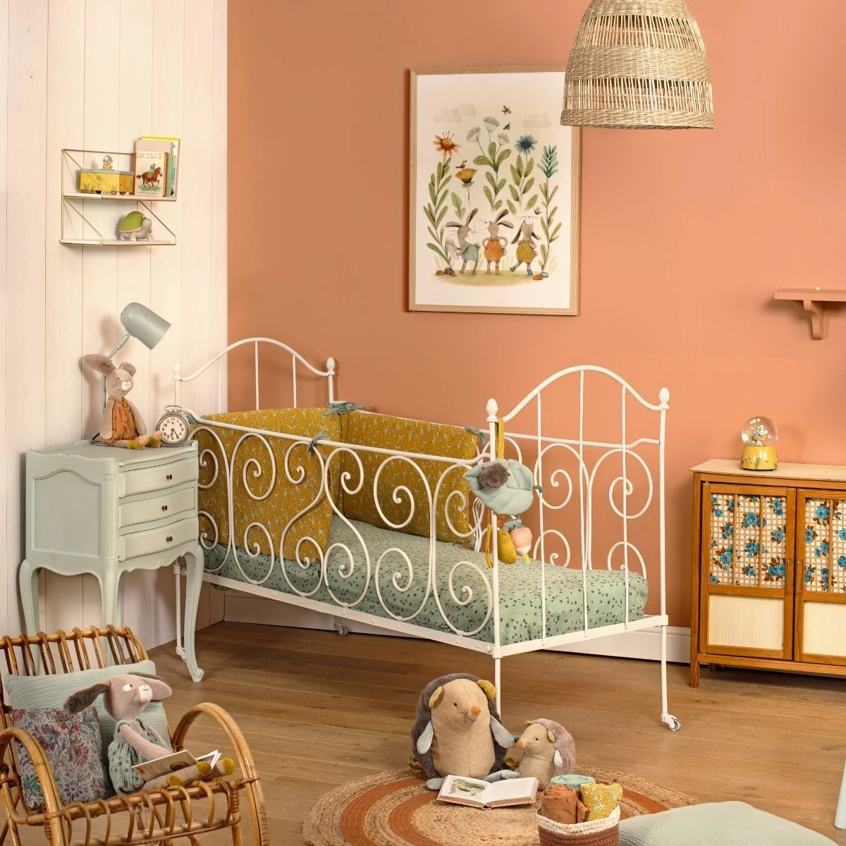 Moulin Roty Drap Housse Sauge Imprimé Lit Bébé 70 X 140 Cm 4 Moulin Roty Drap Housse Sauge Imprimé Lit Bébé 70 X 140 Cm – Image 2