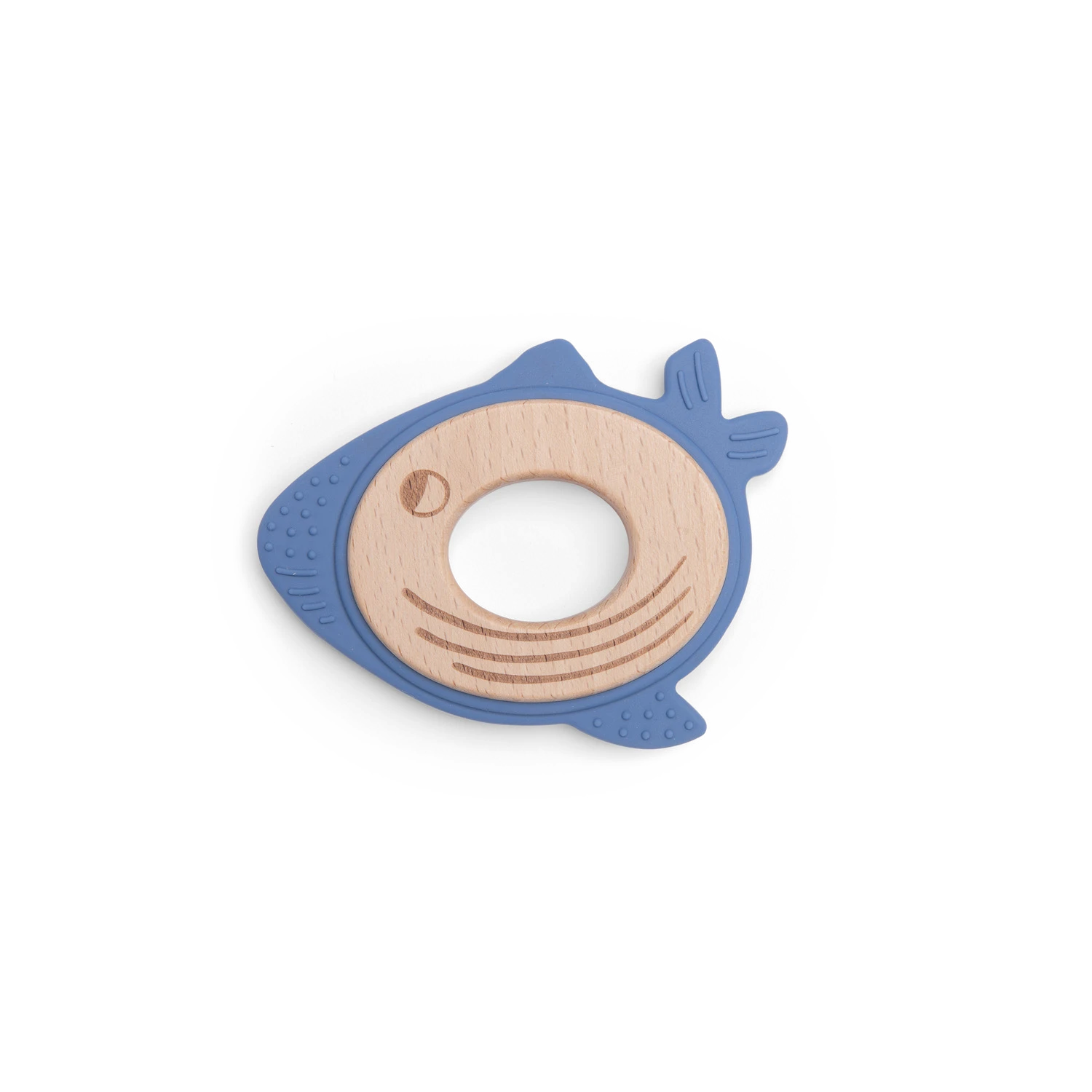 Moulin Roty Anneau De Dentition Bois Et Silicone Baleine – Image 2