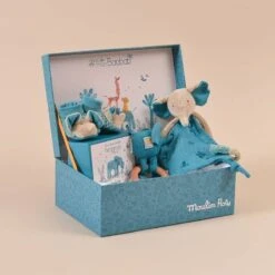 Moulin Roty Coffret Cadeau Naissance Doudou Eléphant