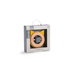 Moulin Roty Hochet Anneau De Dentition Bois Et Silicone Chat -Moulin Roty Hochet anneau de dentition bois et silicone Chat Les Moustaches Moulin Roty 1 1