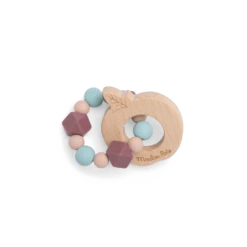 Moulin Roty Hochet Anneau De Dentition Bois Et Silicone Pomme -Moulin Roty Hochet anneau de dentition bois et silicone Pomme Apres la pluie Moulin Roty 2