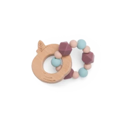 Moulin Roty Hochet Anneau De Dentition Bois Et Silicone Pomme -Moulin Roty Hochet anneau de dentition bois et silicone Pomme Apres la pluie Moulin Roty 3