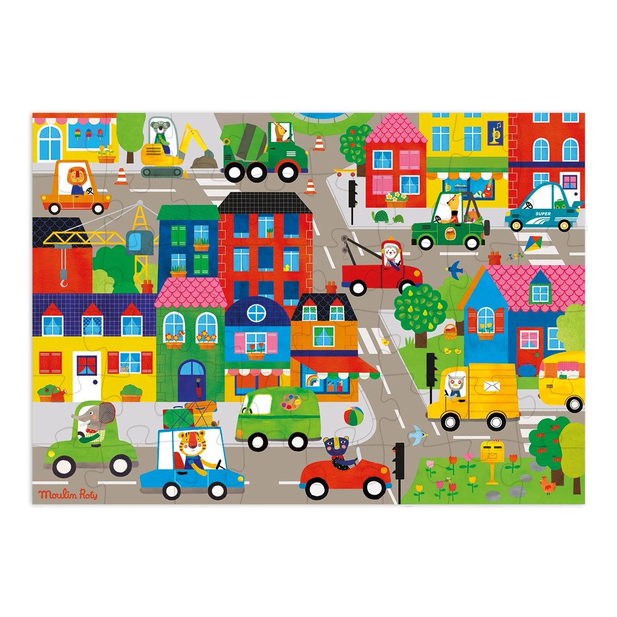 Moulin Roty Puzzle En Ville 48 Pcs 4 Moulin Roty Puzzle En Ville 48 Pcs – Image 2