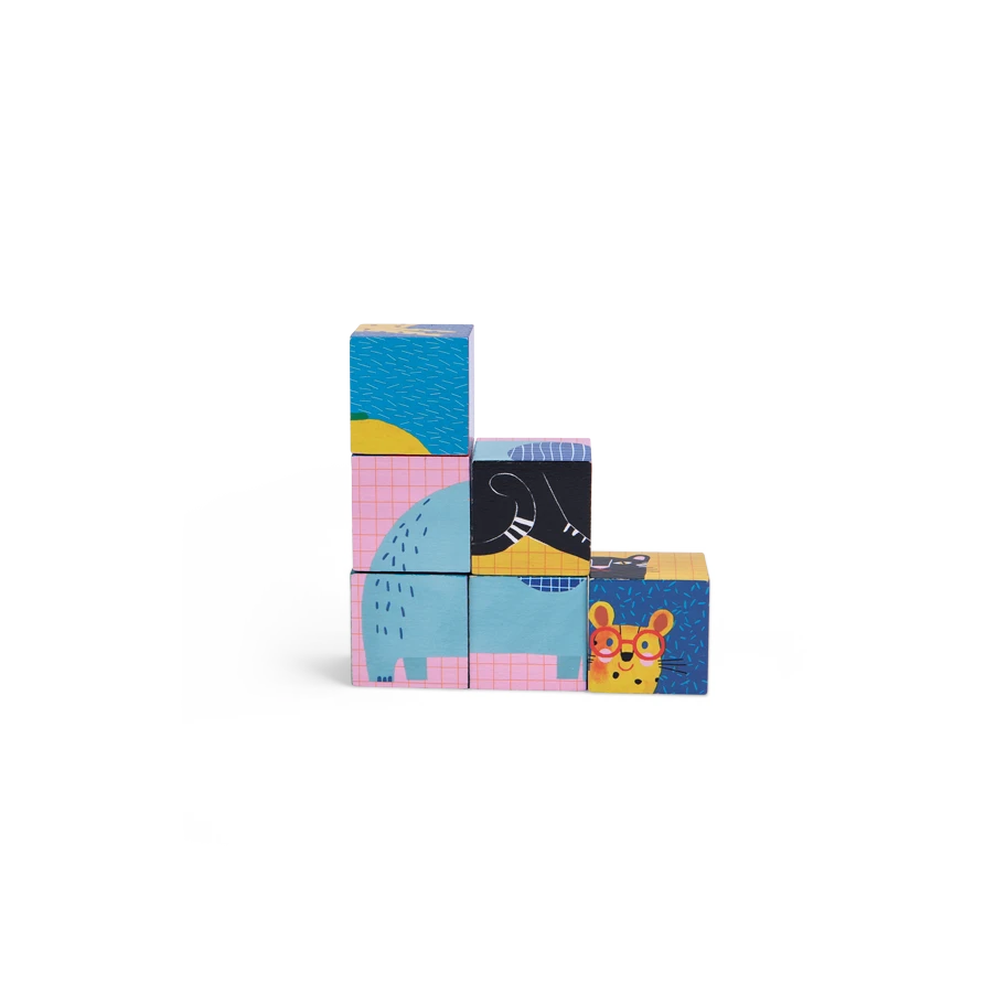 Moulin Roty Puzzle En Bois 6 Cubes 7 Moulin Roty Puzzle En Bois 6 Cubes – Image 5