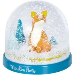 Moulin Roty Boule à Neige Renard Chaussette Le Voyage D'Olga -Moulin Roty boule a neige renard chaussette le voyage d olga 3