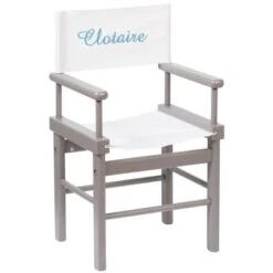 Moulin Roty Fauteuil Metteur En Scène Gris Personnalisable
