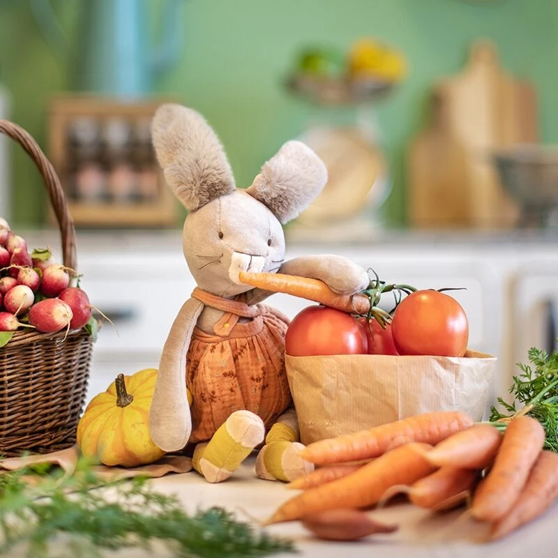 Moulin Roty Peluche Lapin Argile 3 Moulin Roty Peluche Lapin Argile