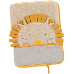 Moulin Roty Protège Carnet De Santé Crème Paprika Le Lion